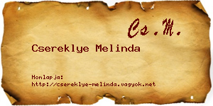Csereklye Melinda névjegykártya
